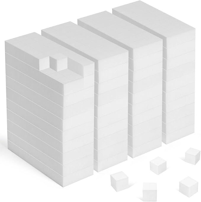 TRENDBOX Melamine Sponges Magic Cleaning Sponges Melamine Foam for Dishes Eraser Sponges for Kitchen (White, 6.3x2.4x0.7 Inch (Pack of 40))