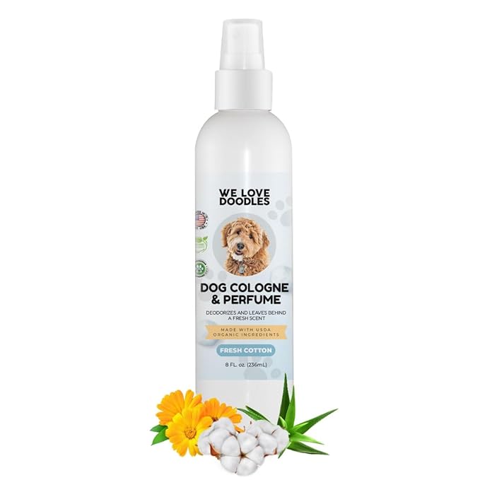 We Love Doodles Dog Cologne & Perfume, (Lavender and Fresh Cotton) Bundle - Deodorizing, Organic, Made In USA - Long Lasting After Bath Deodorant - Freshener For Smelly Dogs - Odor Eliminator Spray