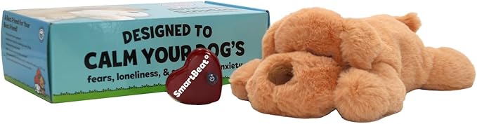 SmartPetLove Snuggle Puppy Original Dog Toy for Small Breeds - Heartbeat Puppy for Dogs - Pet Anxiety Relief and Calming Aid - Comfort Dog Toys for Behavioral Training. Heat Pack not Included