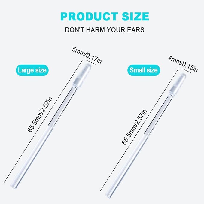 Earwax Removal Adhesive Swabs, 2026 New Reusable Ear Wax Removal Tools with Dust Cover Packaging, Adhesive Ear Cleaning Sticks for All Ages (72PCS(3 Box), Large)