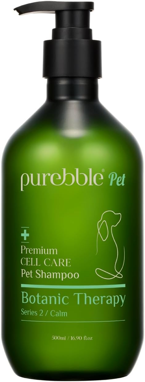 Calming Green Pet Shampoo with Natural Ingredients | Soothes, Refreshes for Soft, Shiny Fur | Reduces Itch, Flakes | pH Balanced, Odor-Control, Sulfate Free, Cruelty Free 500ml / 16.9 fl oz