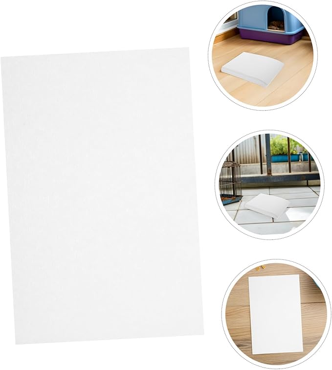 Happyyami 100 Sheets Precut Absorbent Bird Cage Liner Paper for Parrots Parakeets Canaries Macaws Disposable Cage Bottom Pads Easy to Use and Stackable