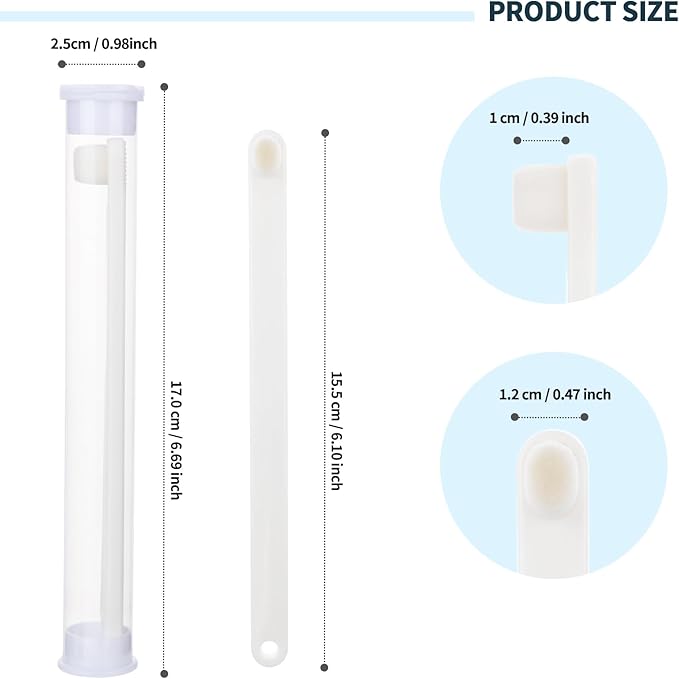 Newday Small Dog & Cat Toothbrush 5 Set, Micro Nano Bristles to Clean pet Teeth Toothbrushes, Puppy Dogs Pet Tooth Cleaning Kit with Storage Box（White