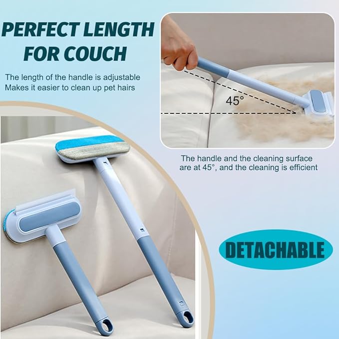 Pet Hair Removal for Furniture, Reusable Hair Remover Tool for Dog and Cat Hair - 17.3Inch Multifunctional Lint Brush Cleaner, Durable, Washable, Gentle on Furniture