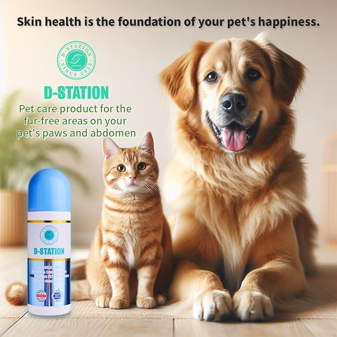 D-STATION PDRN Pet Skin Essence – Premium Abdomen & Bottom Paw Balm, Hydrates, Protects & Soothes Dry, Cracked Paws, Rough Skin & Calluses for Dogs & Cats, Gentle & Non-Irritating (2.87 oz)