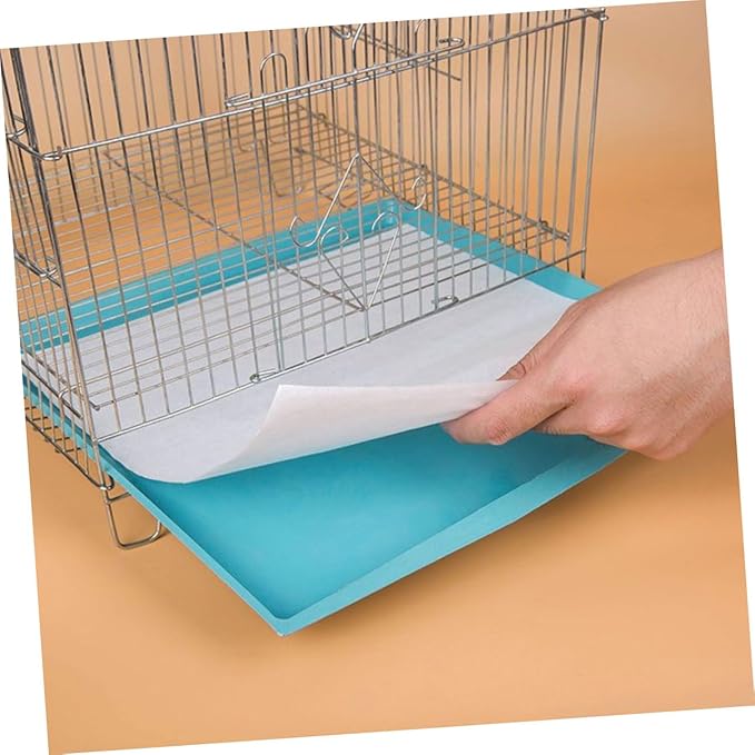 300Pcs Disposable Bird Cage Pads Thick Absorbent Paper Liners for Parrot and Bird Cages Pre-Cut Square Liners for Easy Cleaning and