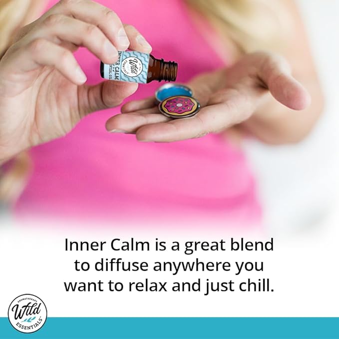 Wild Essentials Exquisite Signature Essential Oil Blend Inner Calm, Two 10 ML Bottles - Pure Essential Oils Synergy Blend, New Label, Same Formula