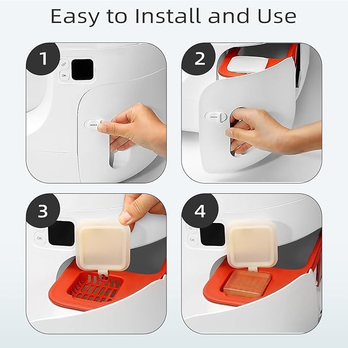 6 Pack Smelling Fresh with N50 Odor Eliminator Exclusive for Pura Max Automatic Self-Cleaning Cat Litter Box - Cat Toilet Odor Control, Deodorant Aromatherapy Paste (Old/New Packaging Randomly)