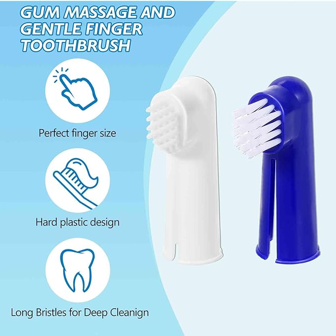 Best Dog Toothbrush & Toothpaste Kit for Chihuahua and Other Companion Dogs Dogs - Natural Ingredients Reduce Plaque, Whiten Teeth, Freshen Breath