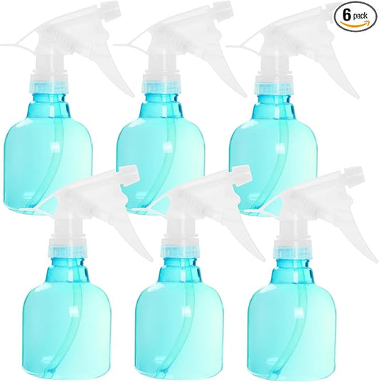 Youngever 6 Pack 12 Ounce Empty Plastic Spray Bottles (Teal)