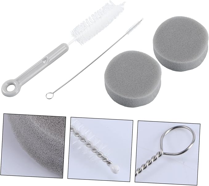 2sets Pet Water Bowl Feeder Cleaning Tools for Cats and Dogs Includes Cleaning Brushes and Sponges Essential for Maintaining Pet Hydration and