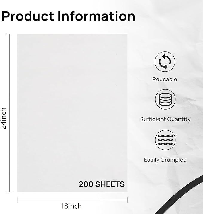 Large Moving Paper Packing Sheets 18x24 Inch Newsprint Paper for Packaging Moving Shipping Supplies, Wrapping Fragile Items, Pet Cage Liners 5.3LB