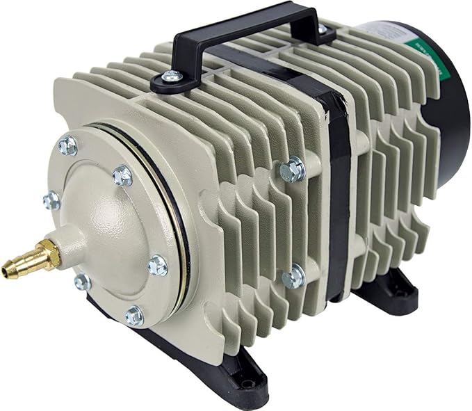 Hydrofarm Active Aqua AAPA110L 112W 1750 GPH Commercial Pond Hydroponics 12 Outlet Air Pump, Black