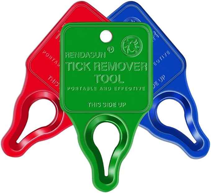 Remover Tool, Reliable Suitable for Pets, Animals, and Humans, Essential Tick Remover Tool for Portable Outdoor Living (3 Pack Green Red Blue)