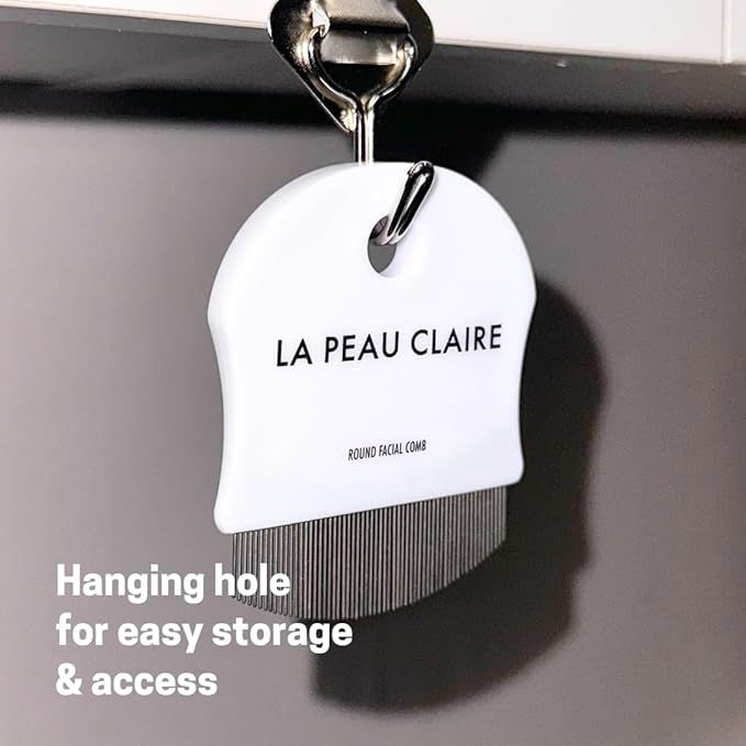 Professional Dog Eye Comb and Cat | Tear Stain Remover for Pets | Round Fine-Tooth Grooming Brush for Gentle Facial Cleansing | Easy Eye Gunk Remover | Includes Bag