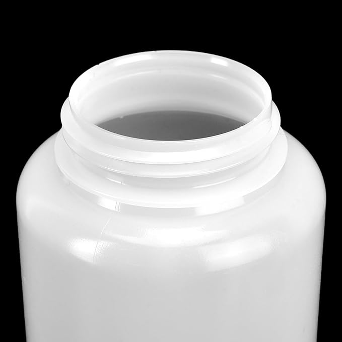 3 Pieces Plastic Reagent Bottle,Wide Mouth Reagent Bottle with Caps Designed for Laboratories,Classrooms (Nature, 3 * 1000ML)