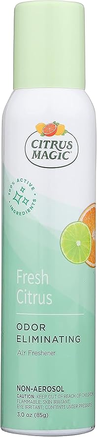 Citrus Magic Freshener Odor Eliminating Air Freshener Spray, 3 Ounce (Pack of 3), Fresh Citrus, 3 Count