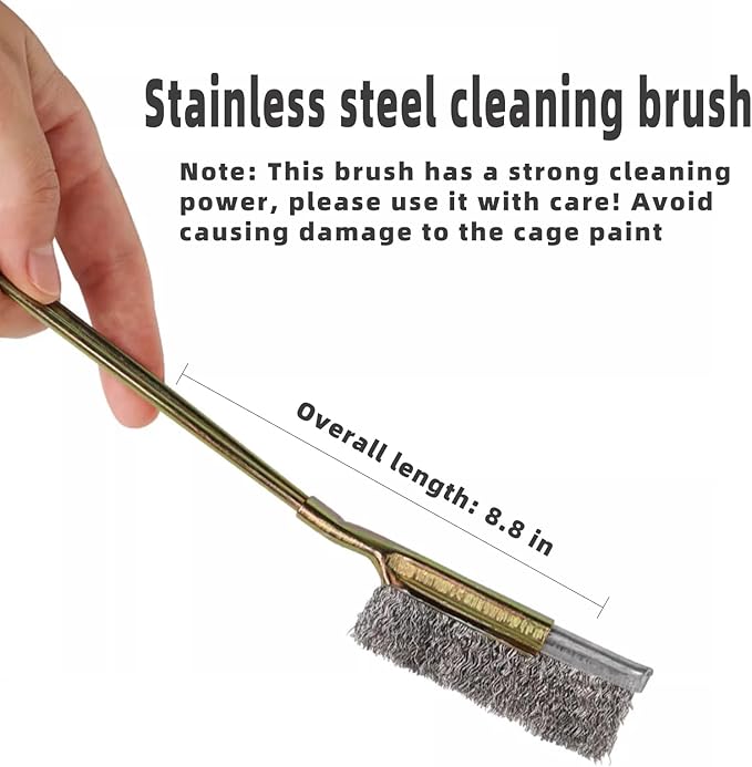 5 PCE Set Bird Cage Cleaner Stainless Steel Poop Remover Bird Cage Accessories Parakeet Items Small Animal Cage Cleaning