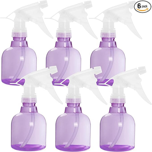Youngever 6 Pack 12 Ounce Empty Plastic Spray Bottles (Purple)