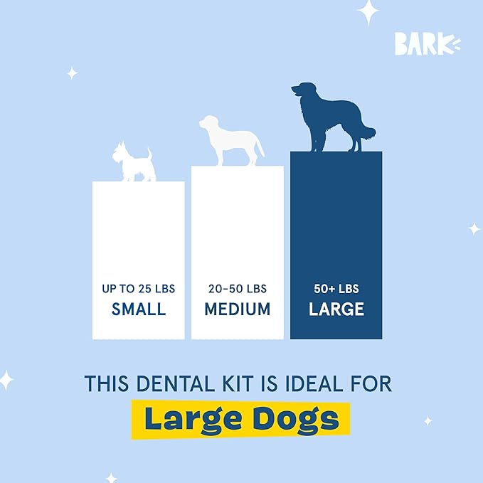 Barkbox Bright Durable Dental Kit, Berry Mint Flavored, 15 Chew Sticks & Toothpaste - Large Breeds