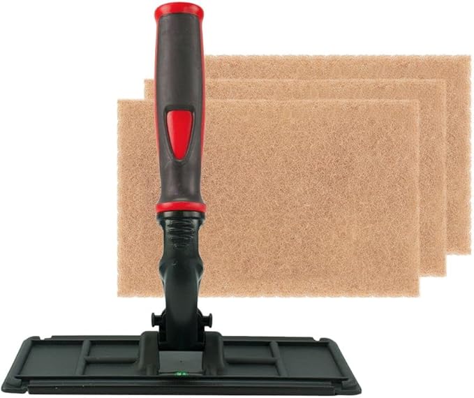 XERO Red Techno Pad Window Cleaning Kit with Walnut Scrub Pads