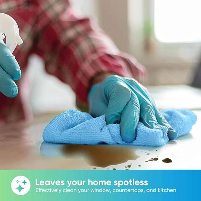 HOMEXCEL Blue Microfiber Cleaning Cloths 20 Pack, Highly Absorbent, Lint & Scratch-Free Cleaning Rags for House Kitchen, Microfiber Towels for Car 11.5 x 11.5 inch