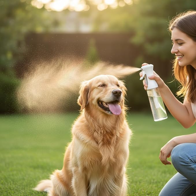 Spray Bottle for Hair, SkinCare, Planting, Showering Pets, Travel, Cleaning &Home, Empty Ultra Fine Mist hair spray bottle for Styling, Water Mister, Refillable(300ml/10.1 oz)(White)