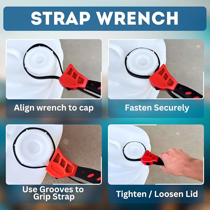 5-Gallon Stackable Water Storage Containers, Water Treatment,5 Gallons w/3 Lids + 1 Spigot, Easy Fill, Survial Supply Emergency Water Storage for Disaster Preparedness, 10 Gallon (2 Tanks)