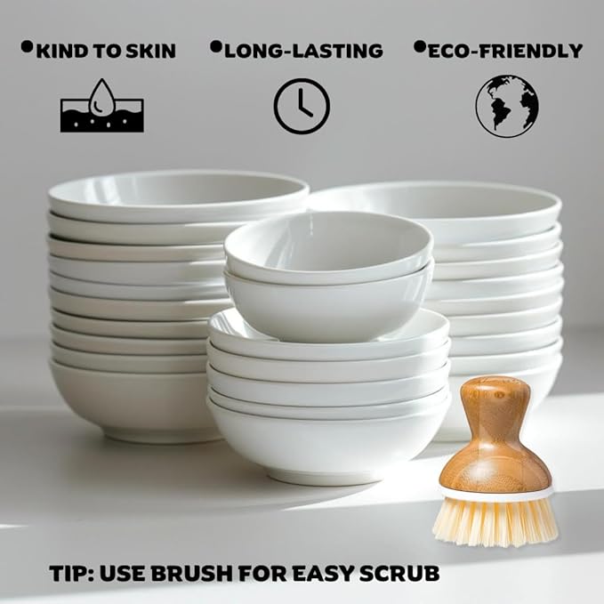 KELEBS Coconut Dish Soap Bar - Organic, Pack of 3 - (3.8 oz each), Skin-Safe, Non-Toxic, Sustainable Kitchen Soap - Zero Waste