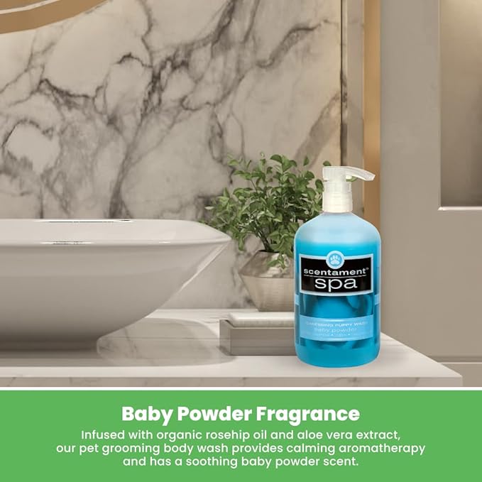 Best Shot Scentament Spa Caressing Puppy Wash, Baby Powder, 16 oz
