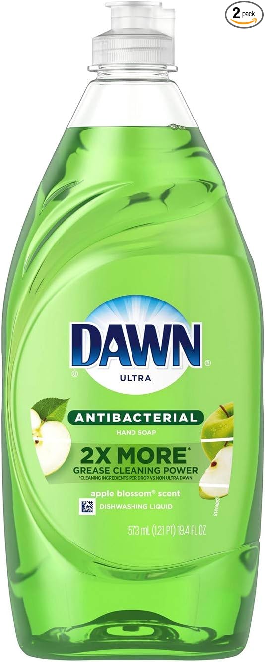 2 Pk. Dawn Ultra Antibacterial Dishwashing Liquid, Apple Blossom 19.4 (38.8 Fl. Oz. Total)