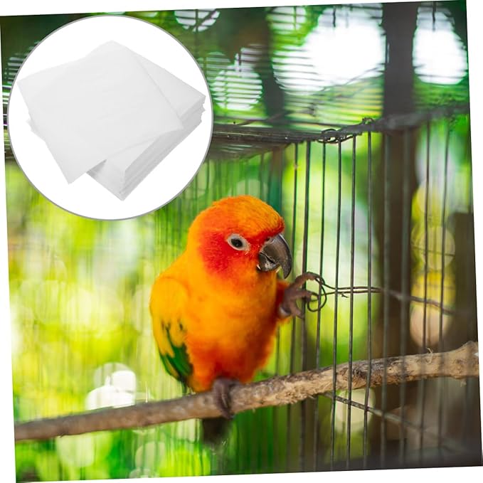 300pcs Absorbent Bird Cage Liner Mats for Parrots Replacement Cushions for Birdcages Easy to Use and Clean Birdcage Supplies for Comfortable Habitat