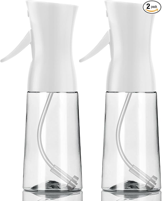 Continuous Spray Bottle,Hair Spray Bottle,Plants Water Spray Mist Bottle,Ultra-Fine Spray Bottle for Hair,Skincare, Plant Care, Pet Grooming, Cleaning,2 Pcs (6.8 oz White)-Christmas
