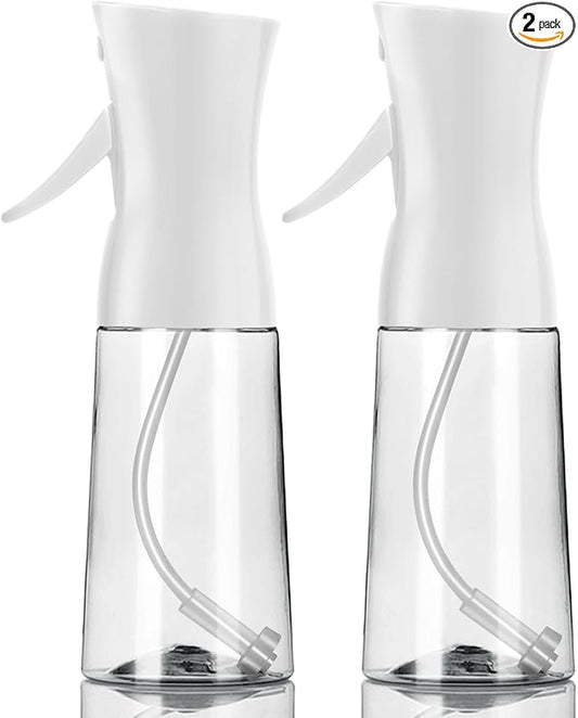 Continuous Spray Bottle,Hair Spray Bottle,Plants Water Spray Mist Bottle,Ultra-Fine Spray Bottle for Hair,Skincare, Plant Care, Pet Grooming, Cleaning,2 Pcs (6.8 oz White)-Christmas