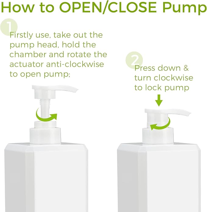 Suream 33.8 oz Refillable Pump Dispenser Bottle, 3Packs Large Shower Bottle Organizer with 4PCS Lables for Shampoo, Body Soap, Hand Soap, Conditioner, for Bathroom, Kitchen, Hotel, Salon, SPA