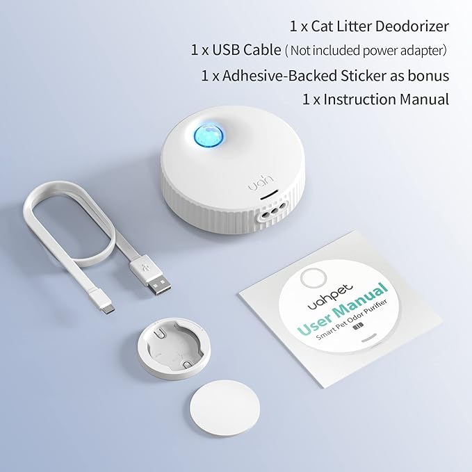 uahpet Cat Litter Deodorizer Odor Eliminator 99.9% Dust-Fall for All Kinds of Cat Litter Box Bathroom Wardrobe Kitchen and Small Area（ 80% Deodorization /99% Deodorization)