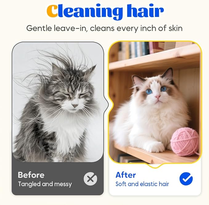 Rinse Free Dog Shampoo Mittens, 2025 New 6 Pcs Pet Bath Wipes Portable Pet Bathing Gloves, No Rinse Pet Care Wipes Easy Wipe Paws and Body Cleaning Mitts for Pet Owners Home Use (3)