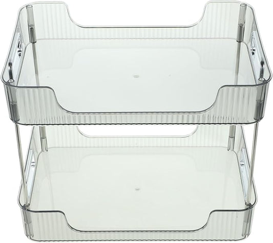 BESTOYARD 2tier Bathroom Countertop Organizer Tray Makeup Brush Organizer Over Toilet Storage