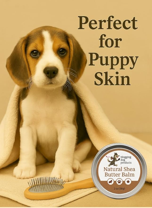 Dog Paw Balm for Hot Pavement, Natural Shea Butter Balm for Dogs – Paw, Nose & Skin Moisturizer – Soothes moisturizes Cracked Pads, Hot Spots & Dry Skin – All-Natural Ingredients – 2 oz