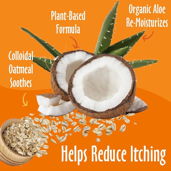 earthbath Oatmeal & Aloe Dog Conditioner- Helps Allergies, Itching, & Dry Skin, Cruelty-Free Pet Conditioner, Fragrance-Free Dog Wash- 128 oz (1 Pack)