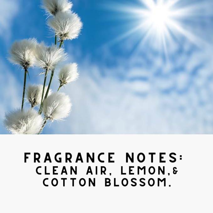 Home 'COTTON SKY',Luxury Powdered l Laundry Detergent - Fresh Air, Apple, & Kiwi| HE & Standard Machine Washing |Nontoxic | Stain/Odor Removal Concentrated, Natura (32 oz / 64 Loads)