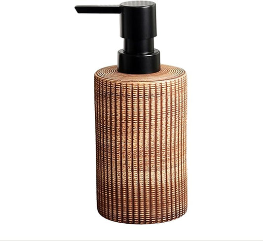 Comeon Ceramic Soap Dispenser for Shampoo, Dish Soap, Hand Soap, Conditioner，12 Oz Refillable Foam Pump Bottle Stainless Steel Kitchen/Bathroom Décor (Light)