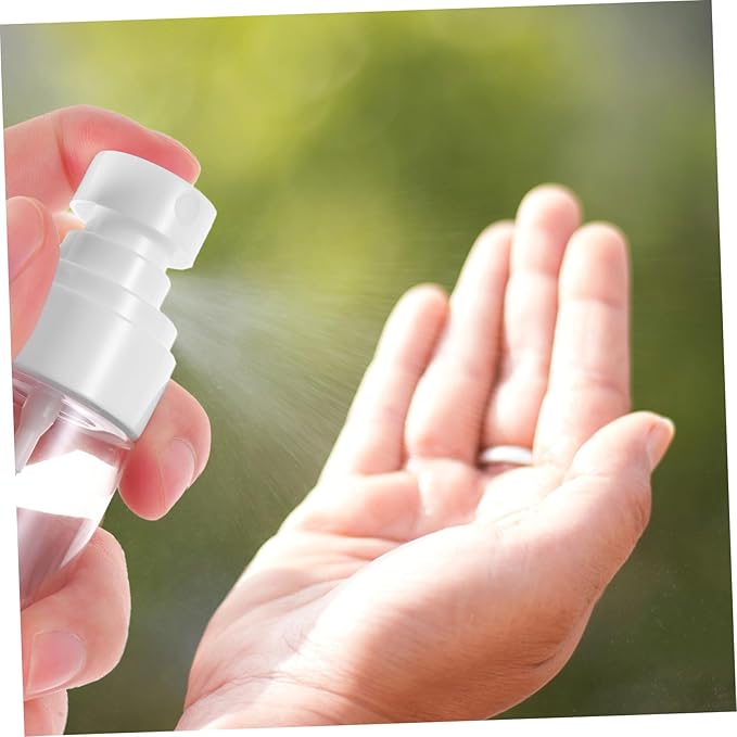 LIFKOME 5Pcs Small Travel Spray Bottles Portable Mist Atomizers for Face Hair Liquid Containers Leakproof Refillable Compact for Gym Vacation Party