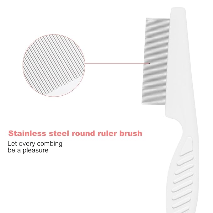 Guinea Pig Brush Kit Hamster Cleaning Grooming Comb with Nail Clipper Trimmer, Nail Files - Professional Small Animal Grooming Tool for Rabbit, Bunny, Puppy, Kitten, Ferret