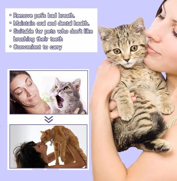 3Pcs Pet Oral Repair Gel, Dog Oral Repair Gel, Pet Breath Freshener for Cats and Dogs, Removes Tartar, Keeps Breath Fresh, Strengthens Teeth, Without Brushing