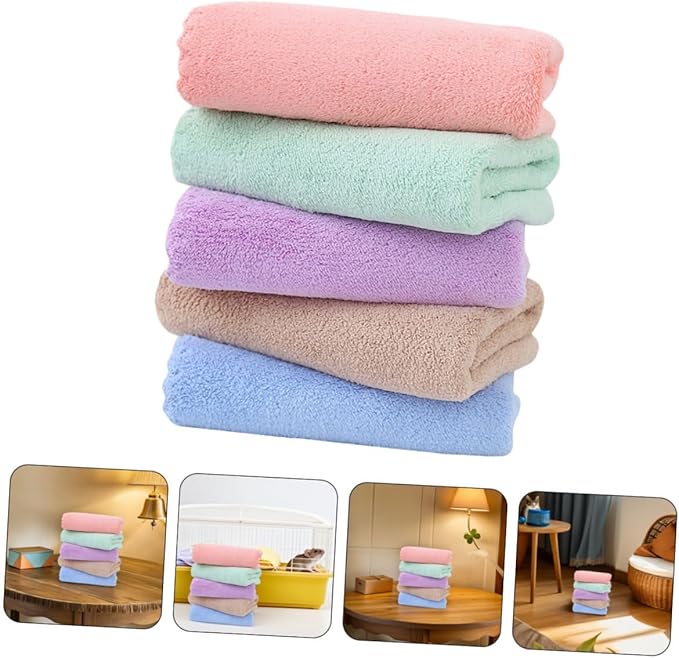 10pcs Guinea Pig Soft Bedding Fleece Cage Liners Washable Absorbent Pet Bath Towels for Small Animals Hamsters Rabbits Rodents Cozy Cage Pads