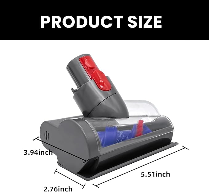 Anti-tangle Hair Screw Tool for Dyson V7 V8 V10 V11 V15 Gen 5 Vacuum Cleaner, Mini Motorized Head Brush Attachment for Long Hair and Pet Hair, Replace Part 971521-01