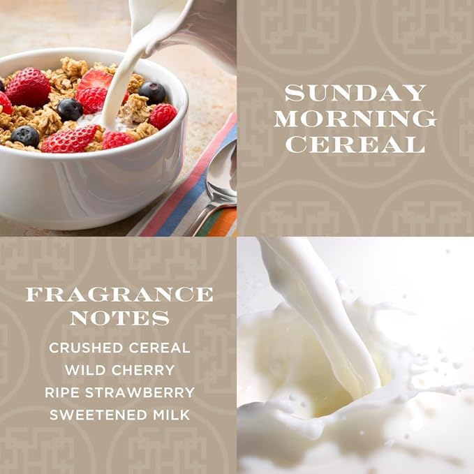 HomeWorx by SLATKIN + CO. Candle- Sunday Morning Cereal, 18 oz. Premium Scented Candle - 30-55 Hours Burn Time
