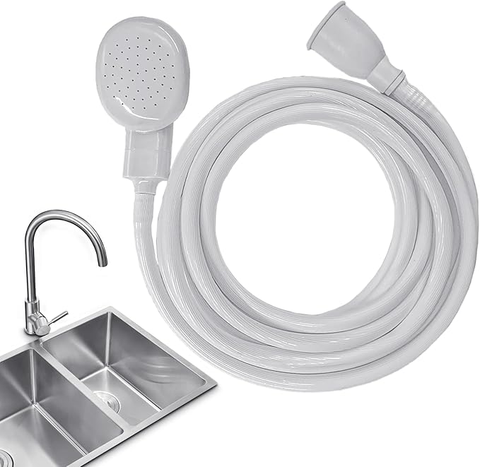 13.12FT/4M Sink Spray Hose,Faucet Sprayer Hose,Sink Hose Attachment for Portable Hand Held Shower Head Sprayer,Shampoo Sprayer Hose for Bathing Baby,Pets,Washing Hair,Rinsing Vegetables