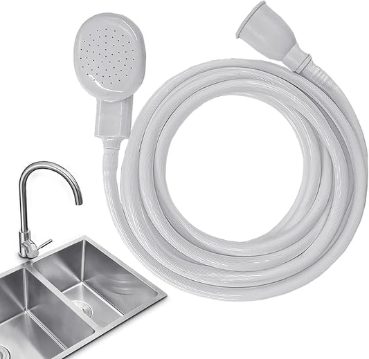 13.12FT/4M Sink Spray Hose,Faucet Sprayer Hose,Sink Hose Attachment for Portable Hand Held Shower Head Sprayer,Shampoo Sprayer Hose for Bathing Baby,Pets,Washing Hair,Rinsing Vegetables